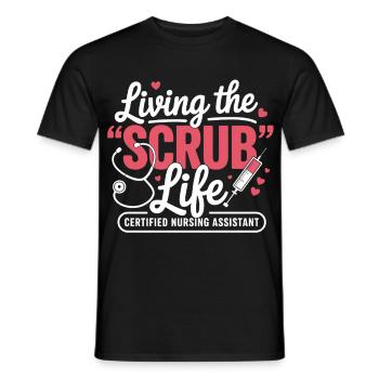 Living the Scrub Life - Men's T-Shirt - black - Front - AI Model Male 178 light (178cm)