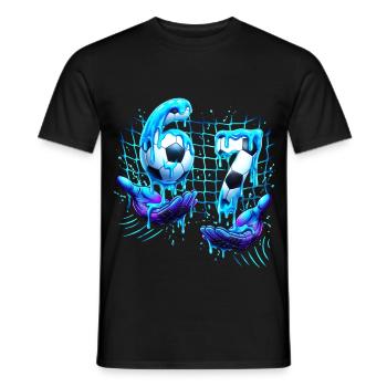 Soccer 67 Funny Six Seven Hands mème - T-shirt homme - noir - Devant - AI Model Male 178 light (178cm)