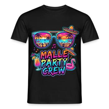 Équipe de fête Malle Groupe de vacances à Majorque - T-shirt homme - noir - Devant - AI Model Male 178 light (178cm)