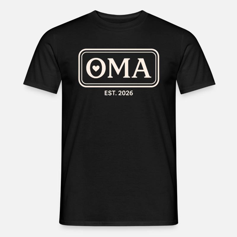OMA EST. 2026 Stolze Großmutter Ankündigung - Männer T-Shirt - Schwarz