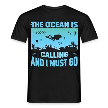 Drôle de design de plongeur - T-shirt homme - noir - Devant - AI Model Male 178 light (178cm)