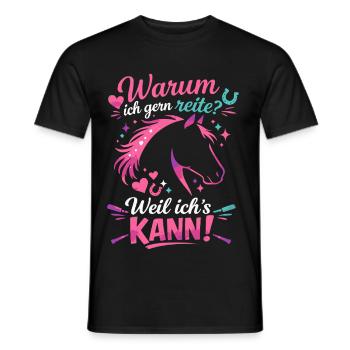 Rider Horse Saying Riding Rider Gift - Men's T-Shirt - black - Front - AI Model Male 178 light (178cm)
