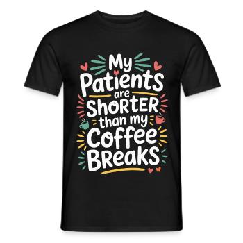 Pediatric Nurse My Patients Are Shorter Peds RN - Men's T-Shirt - black - Front - AI Model Male 178 light (178cm)