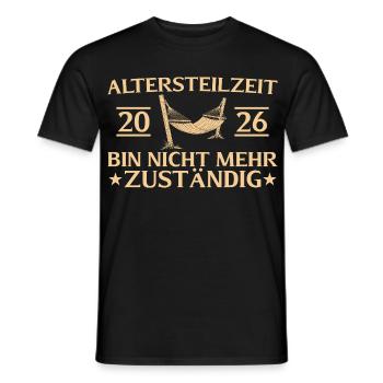 Partial retirement 2026 farewell gift early retirement - Men's T-Shirt - black - Front - AI Model Male 178 light (178cm)