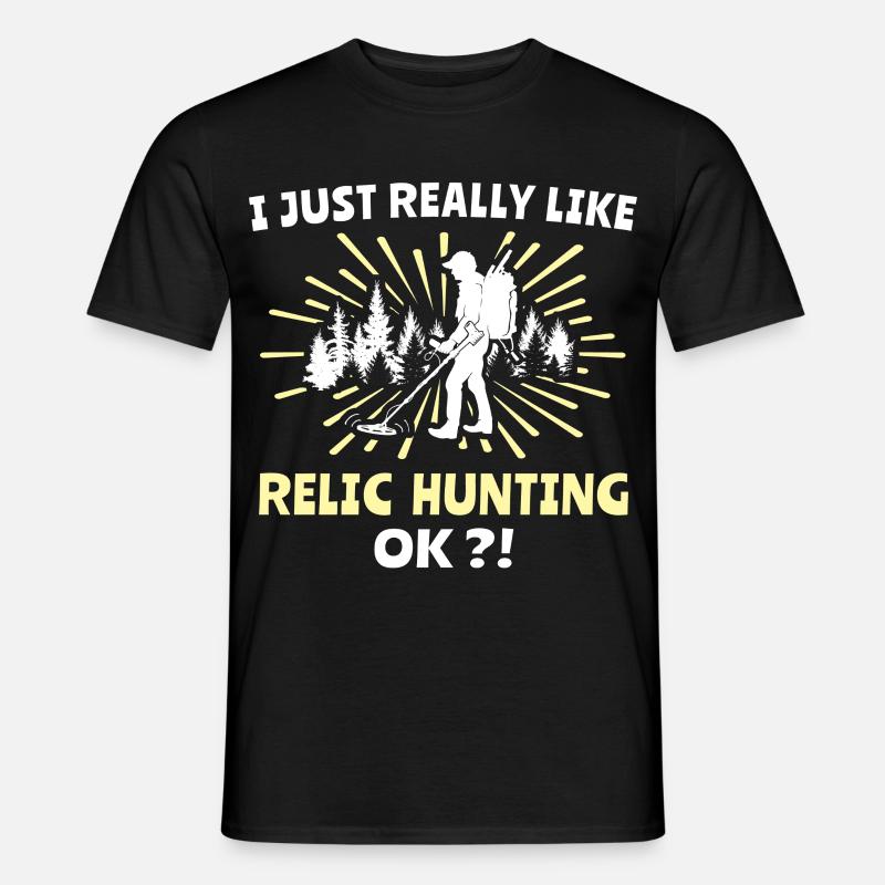 Reliktesucher Sondeln - Männer T-Shirt - Schwarz