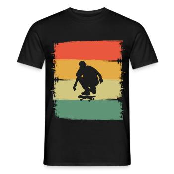Skater Skateboard Skaten - Männer T-Shirt - Schwarz - Vorne - AI Model Male 178 light (178cm)