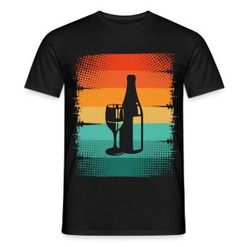 Wein - Männer T-Shirt - Schwarz - Vorne - AI Model Male 178 light (178cm)