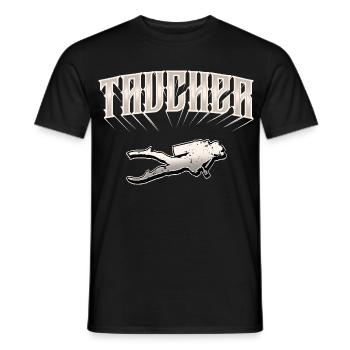 Diving divers - Men's T-Shirt - black - Front - AI Model Male 178 light (178cm)