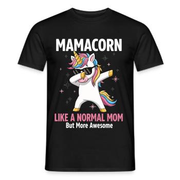 Mamacorn – La Maman Licorne Cool - T-shirt homme - noir - Devant - AI Model Male 178 light (178cm)