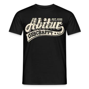 Abi Est 2026 - Abitur - Gift - Men's T-Shirt - black - Front - AI Model Male 178 light (178cm)