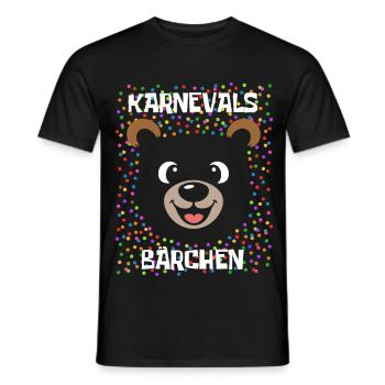 Carnival Bears | Big Face Costume Disguise - Men's T-Shirt - black - Front - AI Model Male 178 light (178cm)