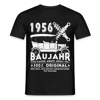 1956 Baujahr Geburtsjahr - Männer T-Shirt - Schwarz - Vorne - AI Model Male 178 light (178cm)