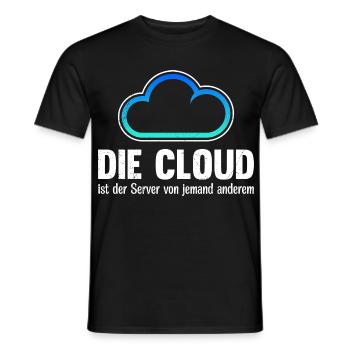 Coder THE CLOUD IS SOMEONE ELSE'S SERVER - Men's T-Shirt - black - Front - AI Model Male 178 light (178cm)