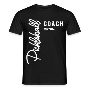 Pickleball Coach Classic Court für Ausbilder - Männer T-Shirt - Schwarz - Vorne - AI Model Male 178 light (178cm)