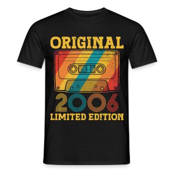 20. Jubiläum 20 Jahre 2006 Geburtstagsgeschenk - Männer T-Shirt - Schwarz - Vorne - AI Model Male 178 light (178cm)