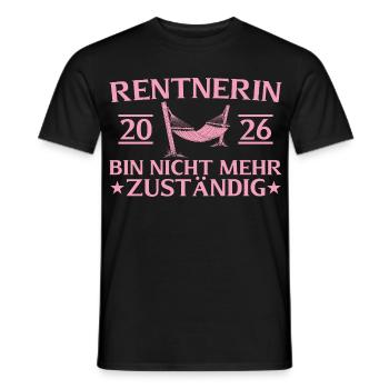 Pensioner 2026 Retirement Farewell Colleague - Men's T-Shirt - black - Front - AI Model Male 178 light (178cm)