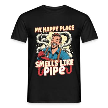 Constructeur de pipeline de couche de tuyau - T-shirt homme - noir - Devant - AI Model Male 178 light (178cm)