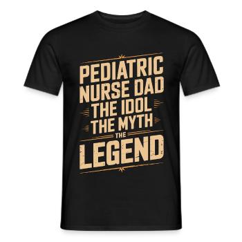 Père infirmier pédiatrique L’idole L’infirmière Mythe Enfants - T-shirt homme - noir - Devant - AI Model Male 178 light (178cm)