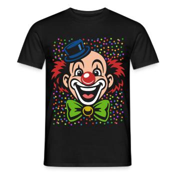 Carnival Clown | colorful carnival costume - Men's T-Shirt - black - Front - AI Model Male 178 light (178cm)