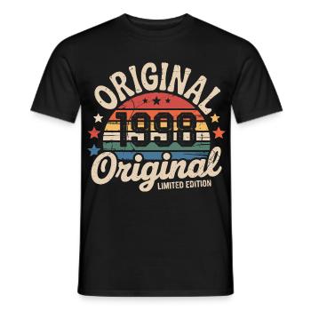 1998 Vintage Édition limitée Cadeau 1998 - T-shirt homme - noir - Devant - AI Model Male 178 light (178cm)