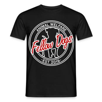 Fellow Dogs Animal Welfare - Men's T-Shirt - black - Front - AI Model Male 178 light (178cm)