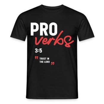 Faites confiance au Seigneur Proverbes 3:5 Verdictet biblique - T-shirt homme - noir - Devant - AI Model Male 178 light (178cm)