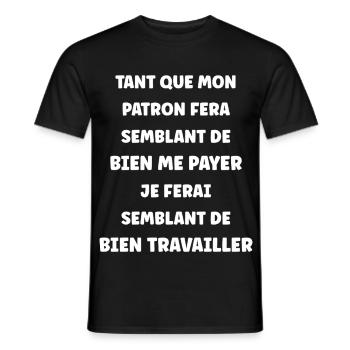 Pretending to work - Men's T-Shirt - black - Front - AI Model Male 178 light (178cm)