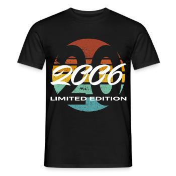 20th Birthday 2006 Gift for Men and Women - Men's T-Shirt - black - Front - AI Model Male 178 light (178cm)
