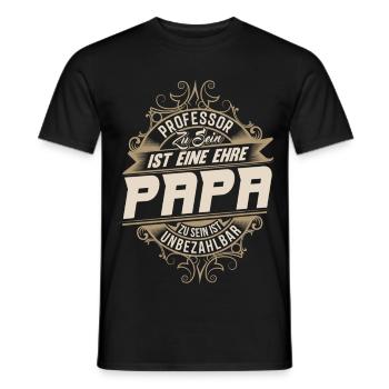 Professor Papa - Männer T-Shirt - Schwarz - Vorne - AI Model Male 178 light (178cm)