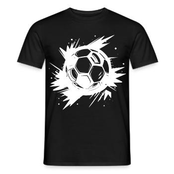 Fußball Streetart - Männer T-Shirt - Schwarz - Vorne - AI Model Male 178 light (178cm)