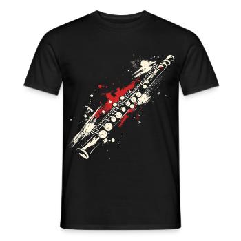 Graffiti de flûte - T-shirt homme - noir - Devant - AI Model Male 178 light (178cm)