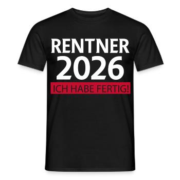 Pensioner 2026 Retirement Funny - Men's T-Shirt - black - Front - AI Model Male 178 light (178cm)