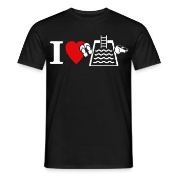 Les sauveteurs adorent les nageurs sauveteurs - T-shirt homme - noir - Devant - AI Model Male 178 light (178cm)