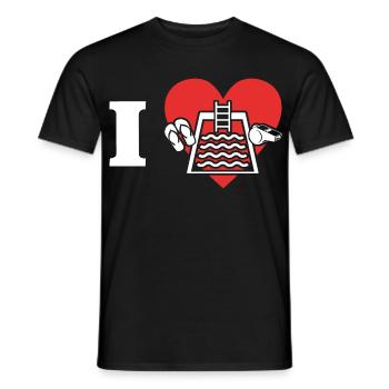Les sauveteurs adorent les nageurs sauveteurs - T-shirt homme - noir - Devant - AI Model Male 178 light (178cm)