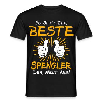 Spengler Geschenkidee - Männer T-Shirt - Schwarz - Vorne - AI Model Male 178 light (178cm)