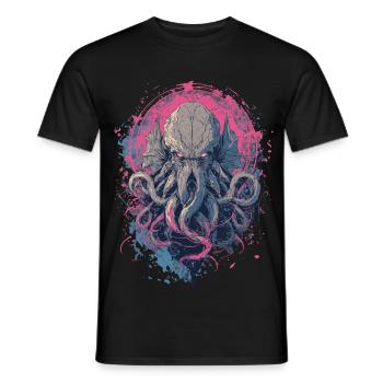 Kosmisches Tentakelwesen – Dark Horror Art - Männer T-Shirt - Schwarz - Vorne - AI Model Male 178 light (178cm)