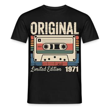 55th Anniversary - Vintage Gift 1971 - Men's T-Shirt - black - Front - AI Model Male 178 light (178cm)
