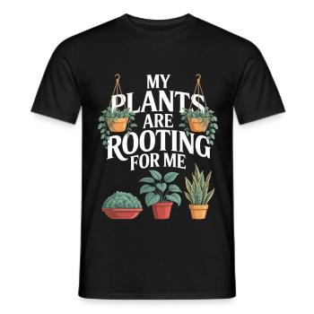 Plantes d’intérieur Plantes d’intérieur - T-shirt homme - noir - Devant - AI Model Male 178 light (178cm)