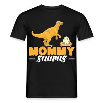 Dinosaurier-Mama-Outfit zum Muttertag - Männer T-Shirt - Schwarz - Vorne - AI Model Male 178 light (178cm)