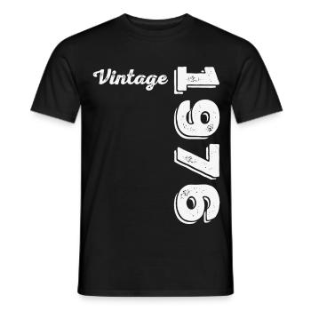 50 Jahre 1976 Vintage-Geburtstagsgeschenk - Männer T-Shirt - Schwarz - Vorne - AI Model Male 178 light (178cm)
