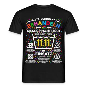 en usage depuis la version 11.11. | Costume de carnaval - T-shirt homme - noir - Devant - AI Model Male 178 light (178cm)