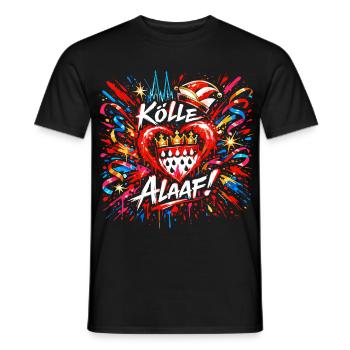 Cadeau de confettis du Carnaval de Kölle Alaaf - T-shirt homme - noir - Devant - AI Model Male 178 light (178cm)