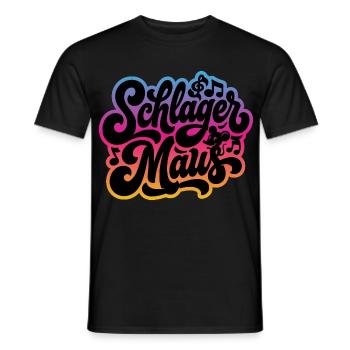 Schlager Maus - Schlagermaus - Schlagermusik - Men's T-Shirt - black - Front - AI Model Male 178 light (178cm)