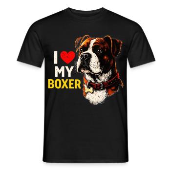 J’adore mon boxer - T-shirt homme - noir - Devant - AI Model Male 178 light (178cm)