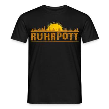 Ruhrpott Skyline - Men's T-Shirt - black - Front - AI Model Male 178 light (178cm)