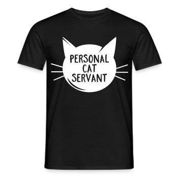 Personal Cat Servant - Men's T-Shirt - black - Front - AI Model Male 178 light (178cm)
