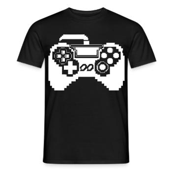Game Controller Pixel Graphics - Men's T-Shirt - black - Front - AI Model Male 178 light (178cm)