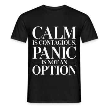 ICU Nurse Calm Is Contagious Acute Care Nurse - Men's T-Shirt - black - Front - AI Model Male 178 light (178cm)