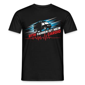 RTW Ambulanz Rettungswagen Rettungsdienst Sanität - Männer T-Shirt - Schwarz - Vorne - AI Model Male 178 light (178cm)