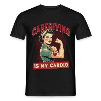 Nurse, geriatric care - Men's T-Shirt - black - Front - AI Model Male 178 light (178cm)
